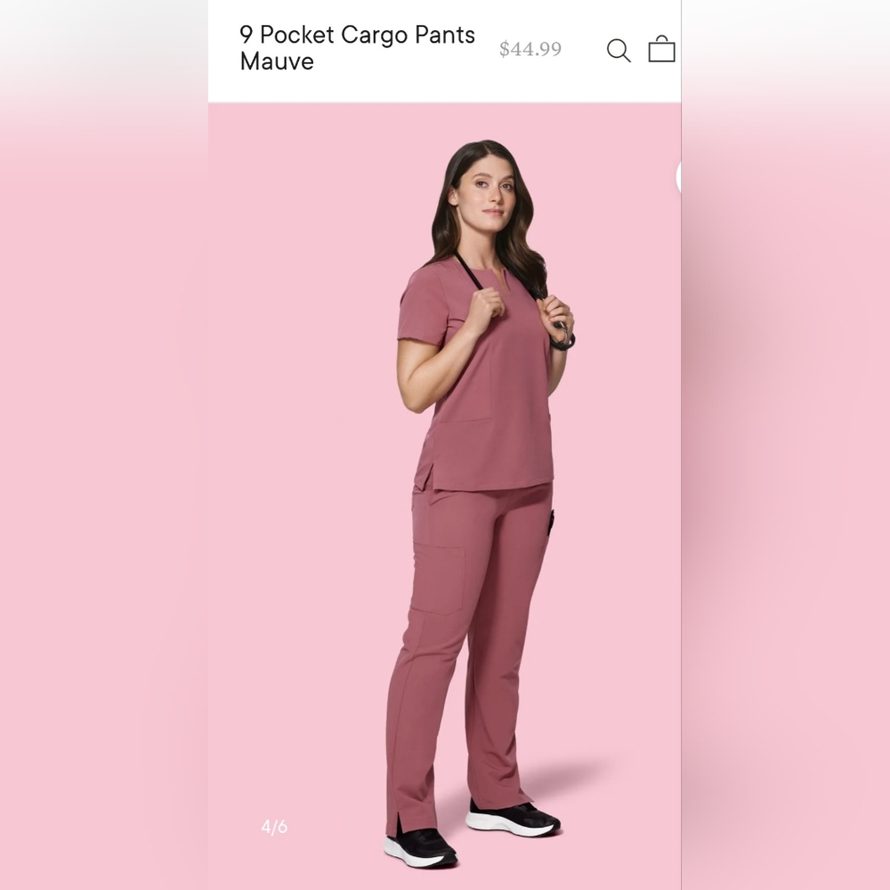 MANDALA Mauve Scrub Set XS (Tall)